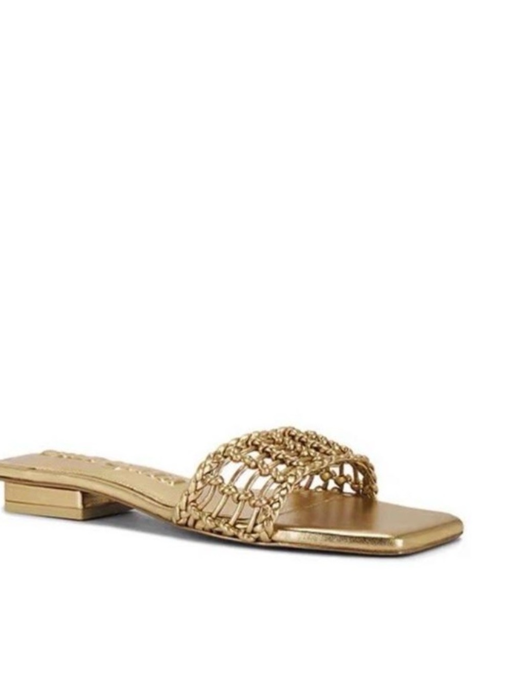 cult gaia Gold Braided Slide Sandal